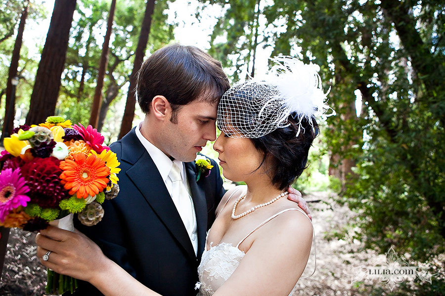 Birdcage Veil, Gerber Daisy Wedding Bouquet East Bay Wedding Photographer