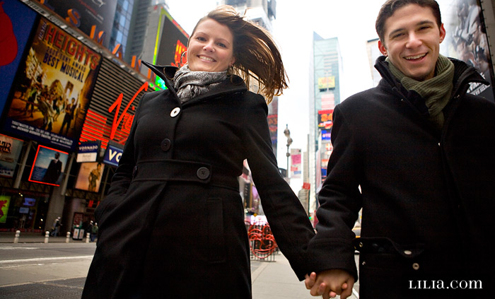 Times Square engagement session