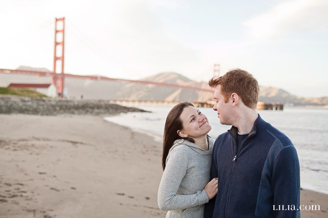 Crissy Field Golden Gate Bridge Engagement
