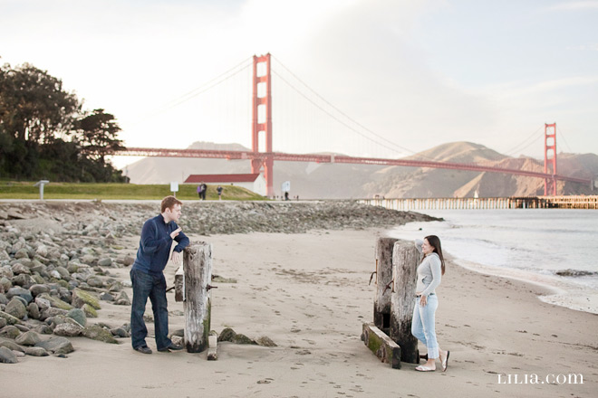 Crissy Field Golden Gate Bridge Engagement