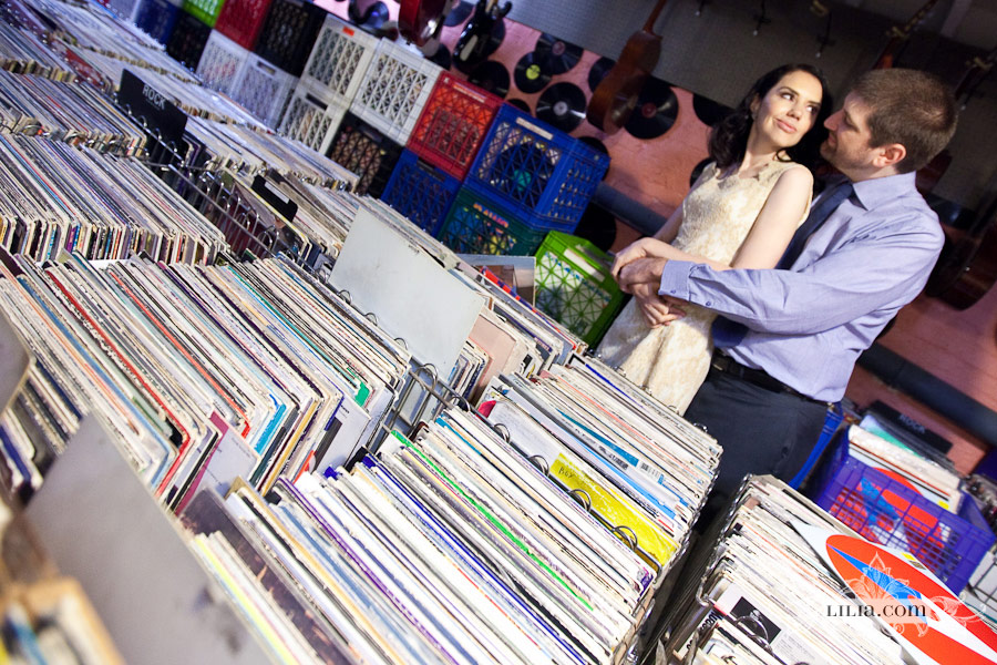 San Francisco Record Store Wedding Portraits