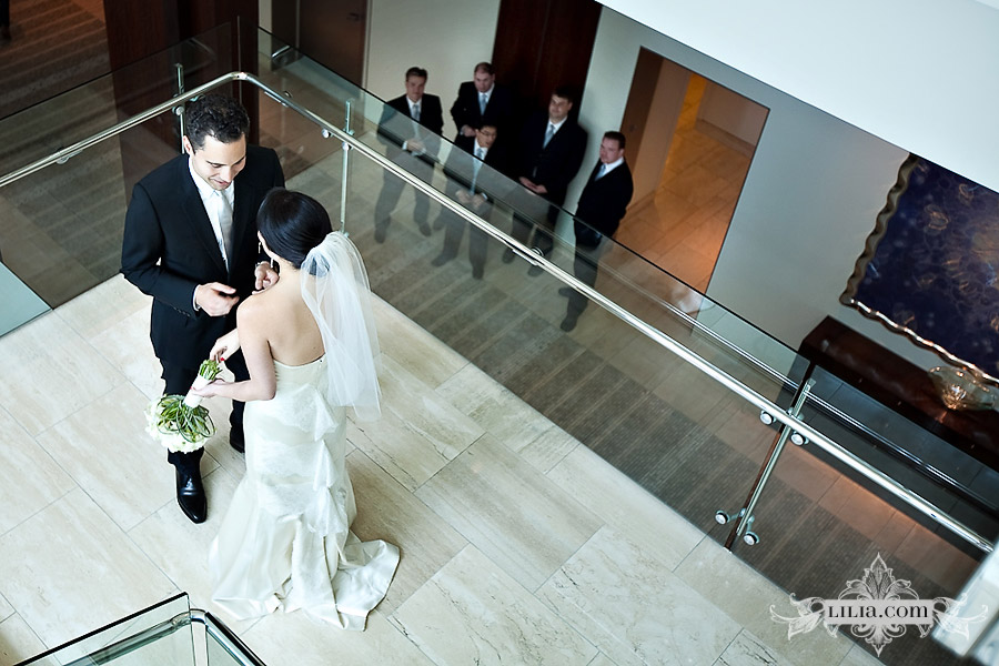 Bride and Groom Seeing Each First Time