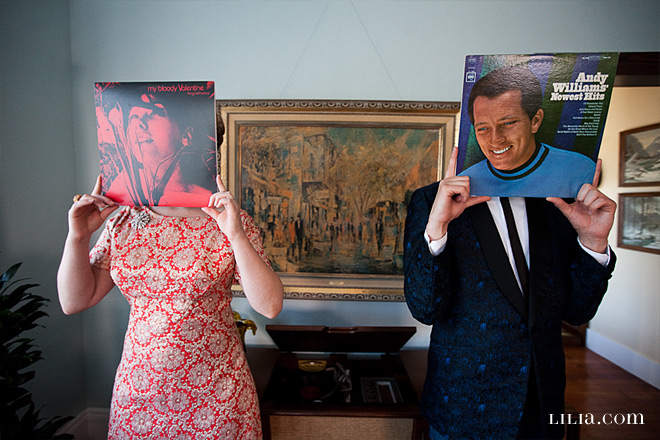 Engagement Session, Couple with Records